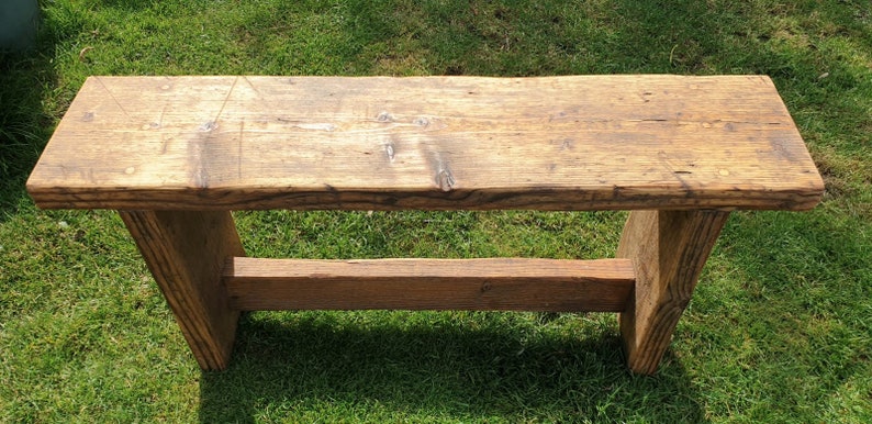 Reclaimed Scaffold Board Bench 80cm Width Danish Oil