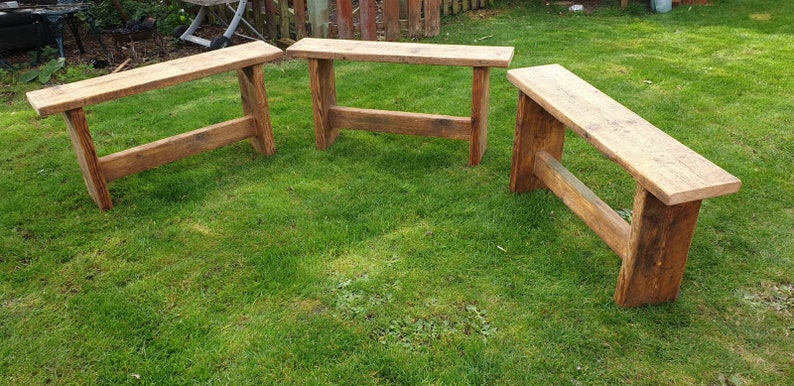 Reclaimed Scaffold Board Bench Natural Knot Detail