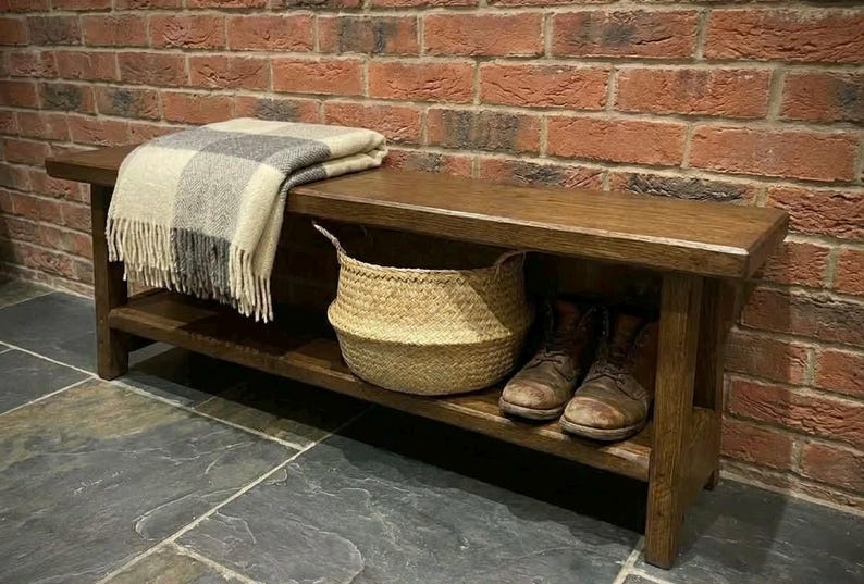 Handmade Bed End Bench Yorkshire Workshop Build