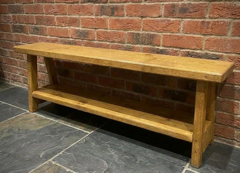 Reclaimed Scaffold Board Bench Natural Knot Marks